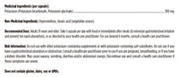 Load image into Gallery viewer, K+2 Potassium label: ingredients, dose and cautions
