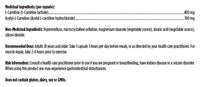 Load image into Gallery viewer, Carnitine Synergy label: ingredients, dose and cautions
